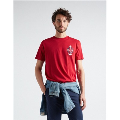 Printed T-shirt, Men, Dark Red
