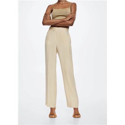Pantalón 100% lyocell -  Mujer | MANGO OUTLET Melilla