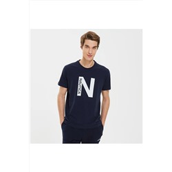 Nautica Erkek Lacivert Standart Fıt Kısa Kollu T-shırt VE37302T
