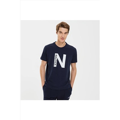 Nautica Erkek Lacivert Standart Fıt Kısa Kollu T-shırt VE37302T