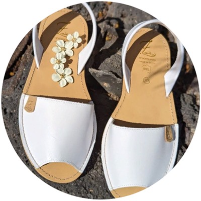 Ab.Zapatos 320 · blanco+Pendientes flores PA3768 blanco