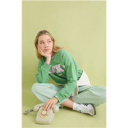 Sudadera felpa algodón verde