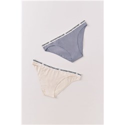 Pack bragas clásicas algodón logo blanco
