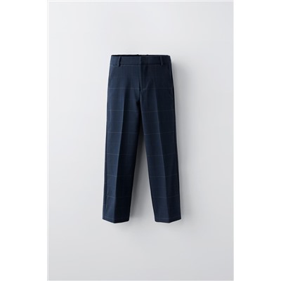 CHECK SUIT TROUSERS