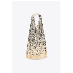 ZW COLLECTION SEQUIN HALTER DRESS