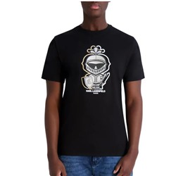 Karl Lagerfeld Paris Logo Graphic Cotton T-Shirt