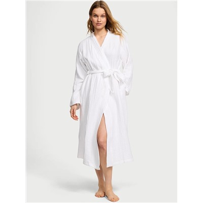 100% Cotton Gauze Spa Robe
