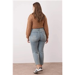 Mavi Yüksek Bel Büyük Beden Skinny Jeans TBBAW26CJ00035