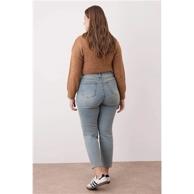 Mavi Yüksek Bel Büyük Beden Skinny Jeans TBBAW26CJ00035