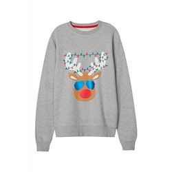 Sudadera polar Gris jaspeado