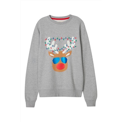 Sudadera polar Gris jaspeado