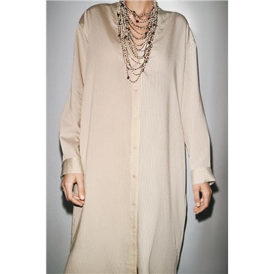 STRIPED SHIRT DRESS ZW COLLECTION