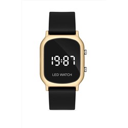 Aqua Di Polo 1987, Unisex Siyah Silikon Dijital Led Kol Saati Apwr032602