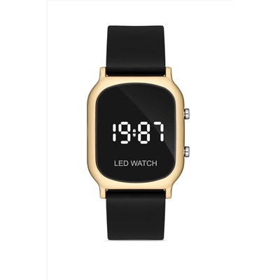 Aqua Di Polo 1987, Unisex Siyah Silikon Dijital Led Kol Saati Apwr032602