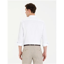 Beyaz Slim Fit Uzun Kollu Gömlek