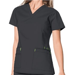 WonderWink WonderFLEX Verity Women's 4-Pocket STRETCH Cotton Rich V-Neck Scrub Top