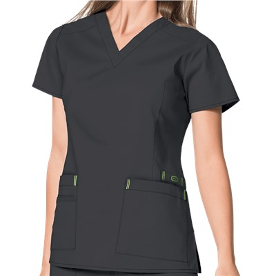 WonderWink WonderFLEX Verity Women's 4-Pocket STRETCH Cotton Rich V-Neck Scrub Top