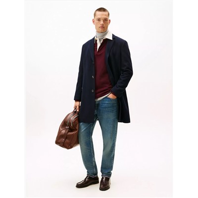Wool-Blend Casual Coat
