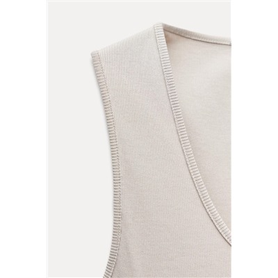 SLEEVELESS RIBBED TOP