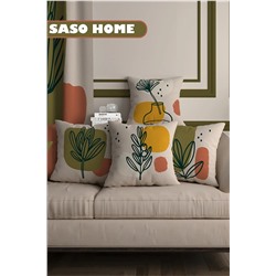 SasoHome Imaginary Surreal Flowers 3d Dijital Baskılı Kaliteli Yastık Kırlent Kılıfı SH-1005