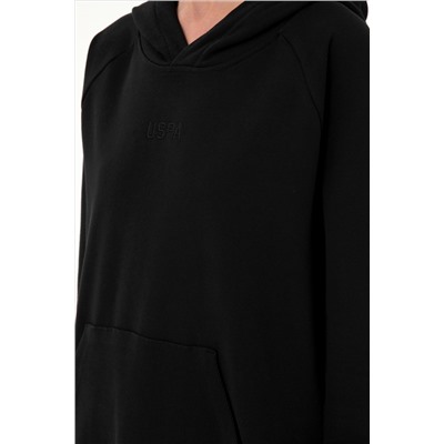 Kadın Siyah Kapüşonlu Sweatshirt