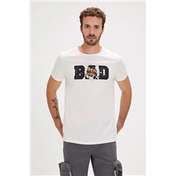 Bad Bear, BANG T-SHIRT OFF-WHITE Erkek Tişört Beyaz S-XXL
