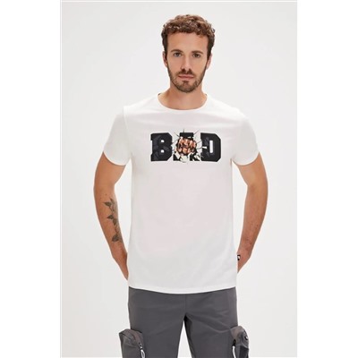 Bad Bear, BANG T-SHIRT OFF-WHITE Erkek Tişört Beyaz S-XXL