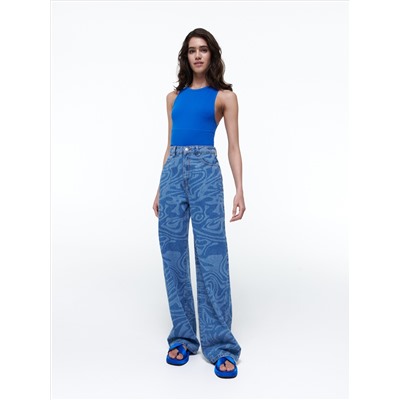 Jeans mit weitem Bein