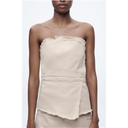 ZW ASYMMETRIC FRAYED BUSTIER