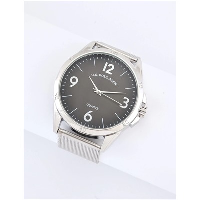 MENS SILVER MESH STRAP WATCH