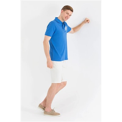Erkek Saks Polo Yaka Tişört