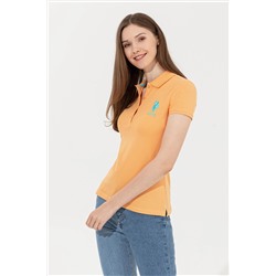 Kadın Turuncu Basic Polo Yaka Tişört