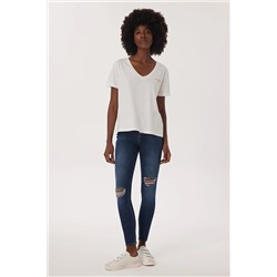 Lee Cooper Lola Kadın O Yaka T-shırt Beyaz 232 LCF 242010