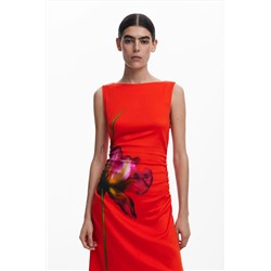 Vestido asimétrico orquídea