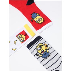 PACK OF 3 PAIRS OF MINIONS © UCS LLC SOCKS