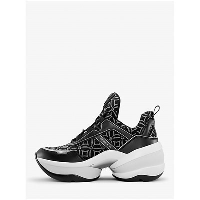 Olympia Metallic Logo Jacquard Trainer
