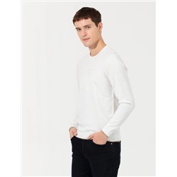 Ekru Regular Fit Bisiklet Yaka Triko Kazak