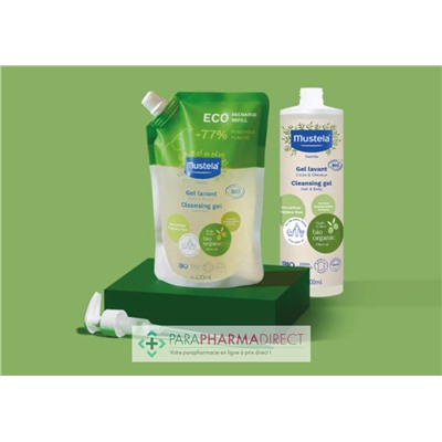 Mustela Gel Lavant Corps & Cheveux BIO 400 ml - Eco-Recharge