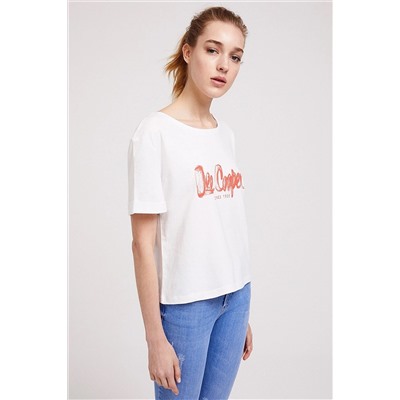 Lee Cooper Kadın Fallon O Yaka T-Shirt Beyaz 202 LCF 242021