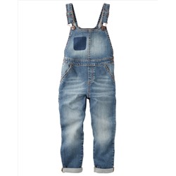 Girlfriend Denim Overalls - Ravine Blue