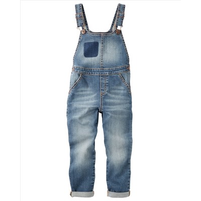 Girlfriend Denim Overalls - Ravine Blue