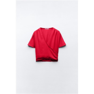 FLOWING WRAP TOP