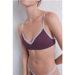 Sujetador seamless pointelle burgundy