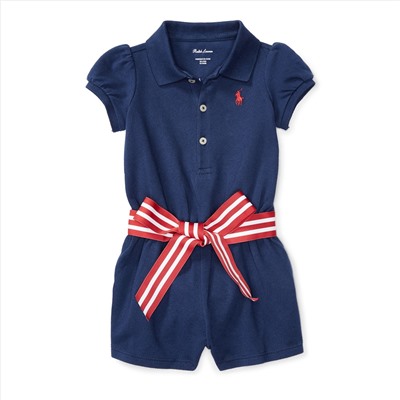 COTTON POLO ROMPER