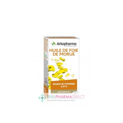 ArkoPharma ArkoGélules - Huile de Foie de Morue - Source de Vitamines A et D - 60 capsules
