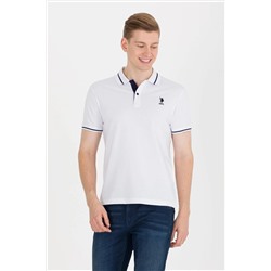 Erkek Beyaz Basic Polo Yaka Tişört