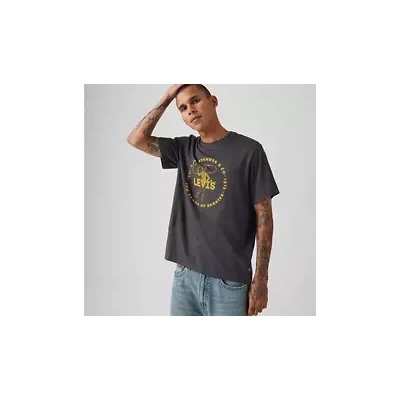 Model is 6'1", Waist 31", Wearing size medium Relaxed Fit Short Sleeve Graphic T-shirt