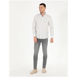 Haki Slim Fit Uzun Kollu Gömlek