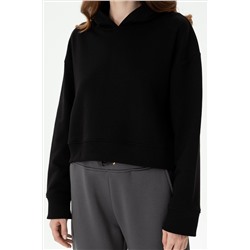 Kadın Siyah Kapüşonlu Sweatshirt