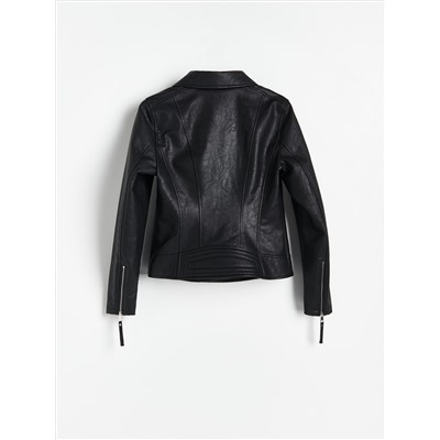 Klassische Lederjacke